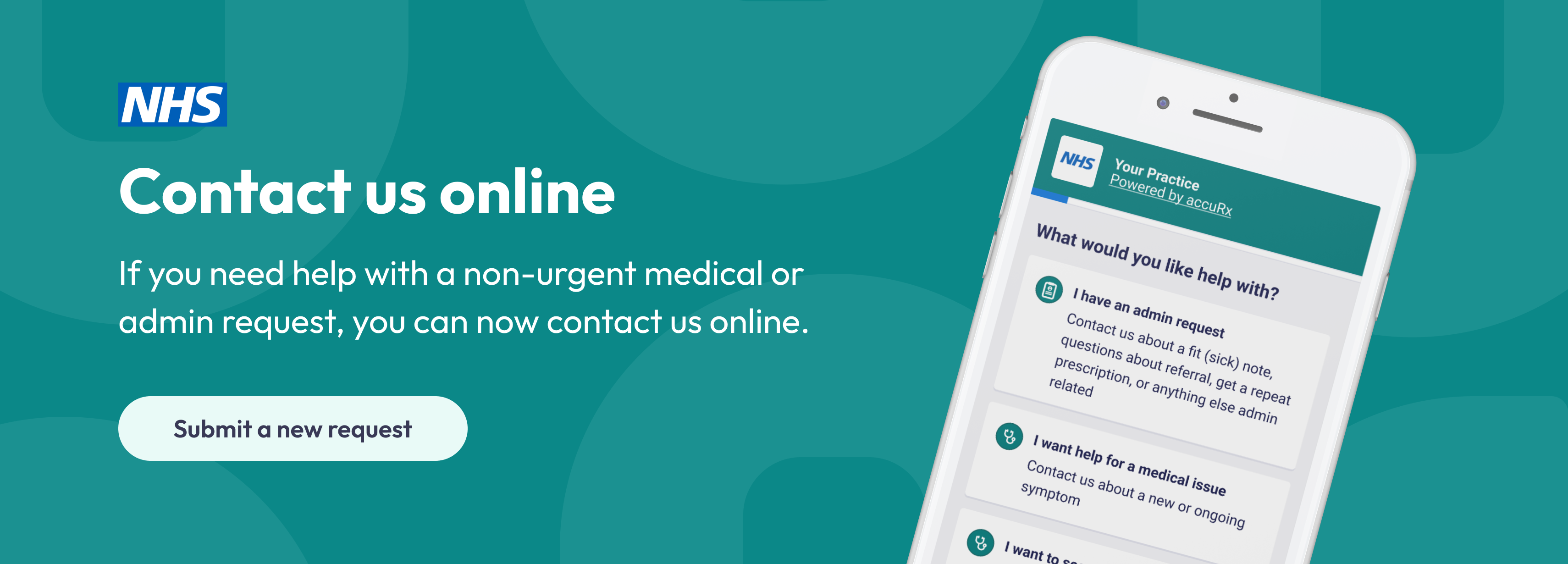 Contact us online if you need help with a non-urgent medical or admin request